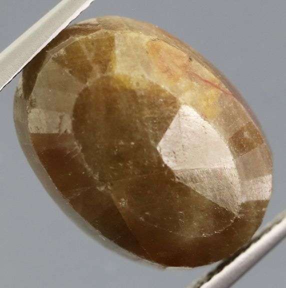 UNTREATED! Shimmering 17.65ct earth toned faceted Sapphire