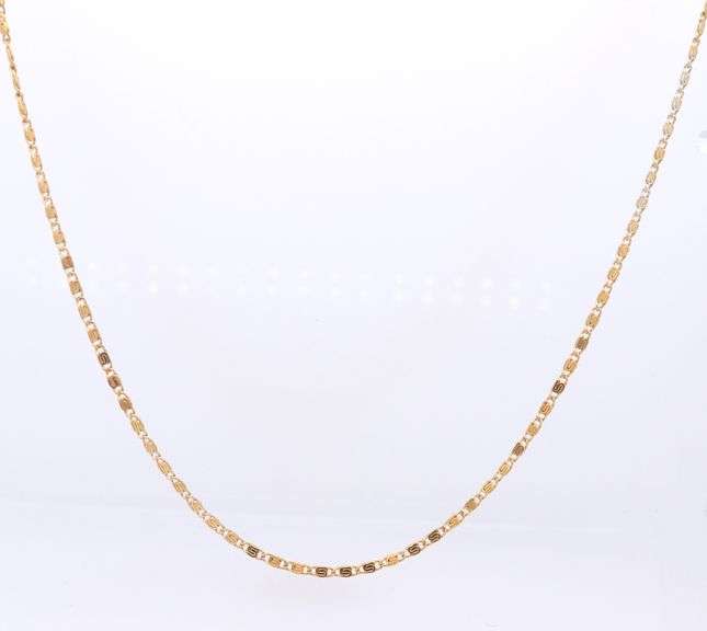 Elegant Yellow Gold Grecian Link Chain Necklace