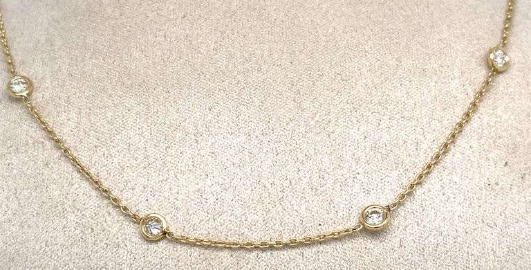 DIAMOND NECKLACE CRAFTED IN 14K YELLOW GOLD