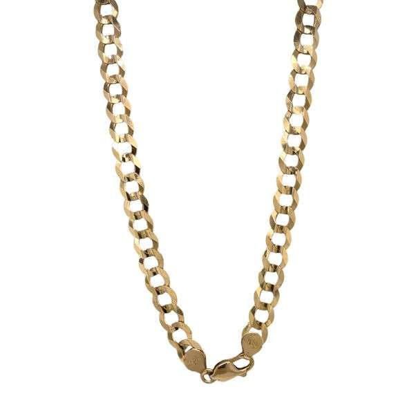 14K YELLOW GOLD FLAT MIAMI CUBAN LINK CHAIN