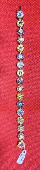 LADIES 14K YELLOW GOLD RAINBOW BRACELET WEIGHING A TOTAL OF 25.00 CARATS