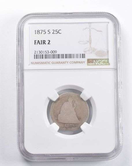 FAIR 2 1875-S Seated Liberty TWENTY Cent NOT Quarter NGC
