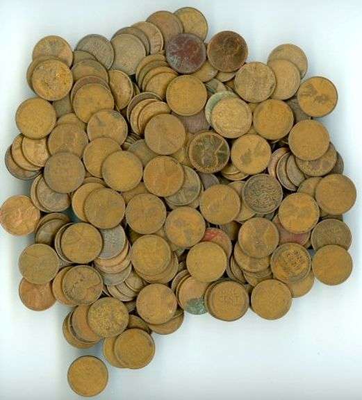 250 Assorted Lincoln Wheat Cents from the 1920s