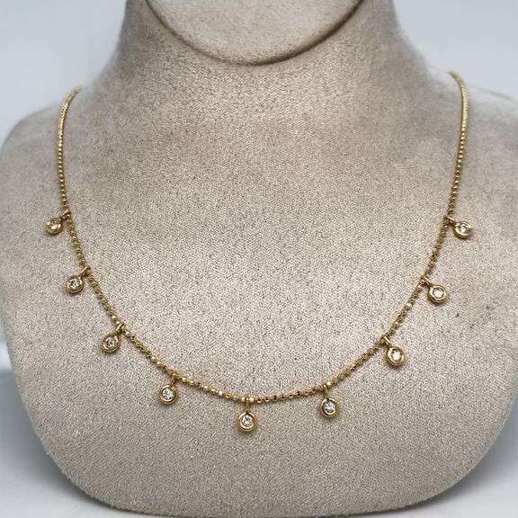 DIAMOND NECKLACE CRAFTED IN 14K YELLOW GOLD