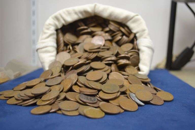 Bag Of 5,000 Wheat Cents From Estate