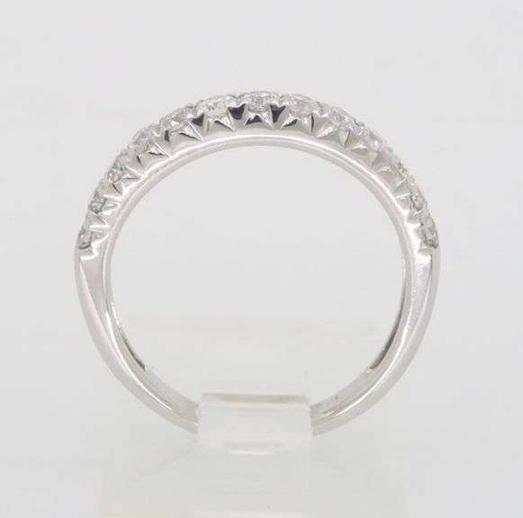 French Pavé Diamond Band in 14k White Gold