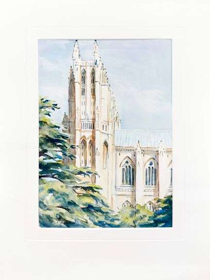Sue Moses Matted Original Watercolor