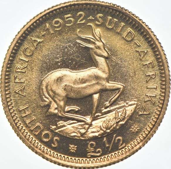 1952 South Africa 1/2 Pound Proof Coin .1177 AGW