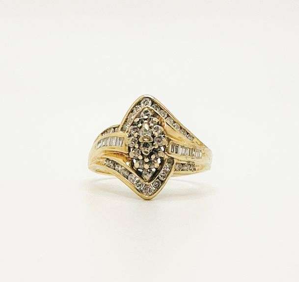 14kt Solid Yellow Gold & Diamond Ring