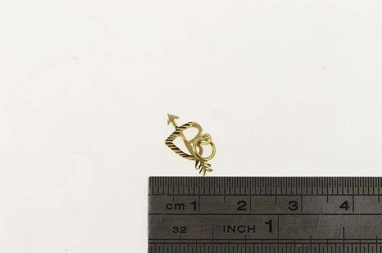 14K Yellow Gold Heart Cupid Love Valentine Anniversary Charm/Pendant