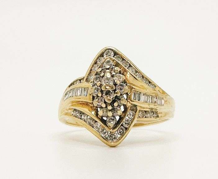 14kt Solid Yellow Gold & Diamond Ring
