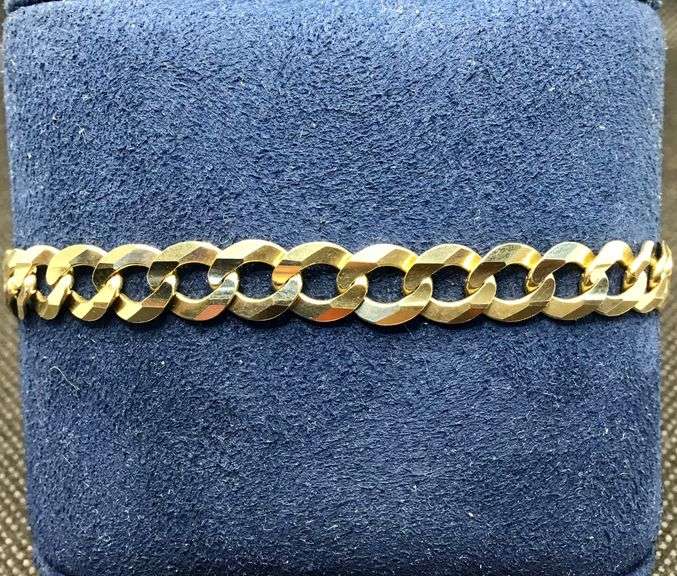 STYLISH AND MINIMALIST 14K YELLOW GOLD CURB-LINK BRACELET