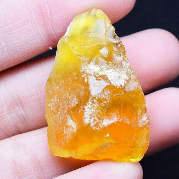 Rough cut 62.55ct yellow Opal