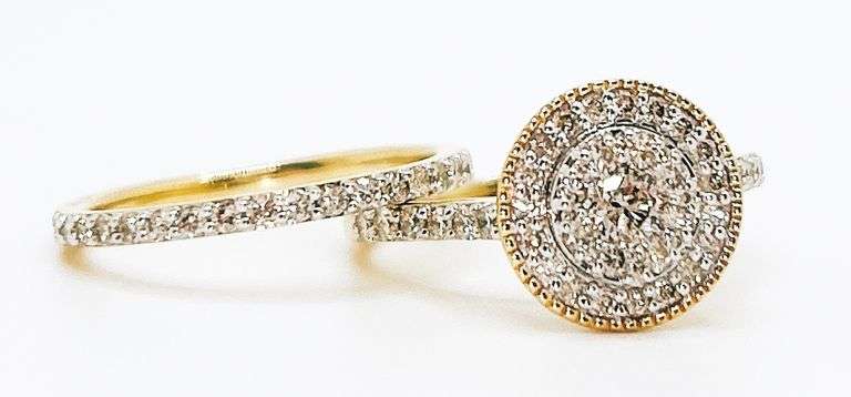 Elegant 10kt Diamond Bridal Set