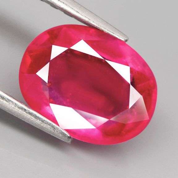 Bright imperial red 2.45ct oval cut Ruby