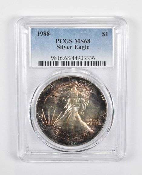 MS68 1988 American Silver Eagle - PCGS Beautiful Tone!