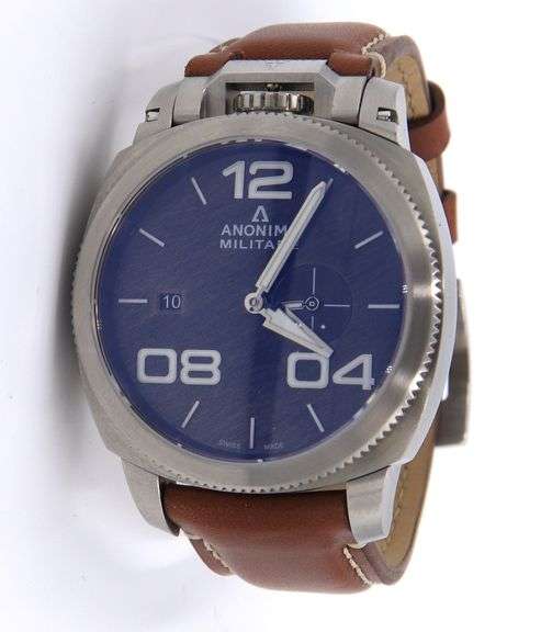 Anonimo Zchroni Automatic 43mm Brown Leather Strap Watch