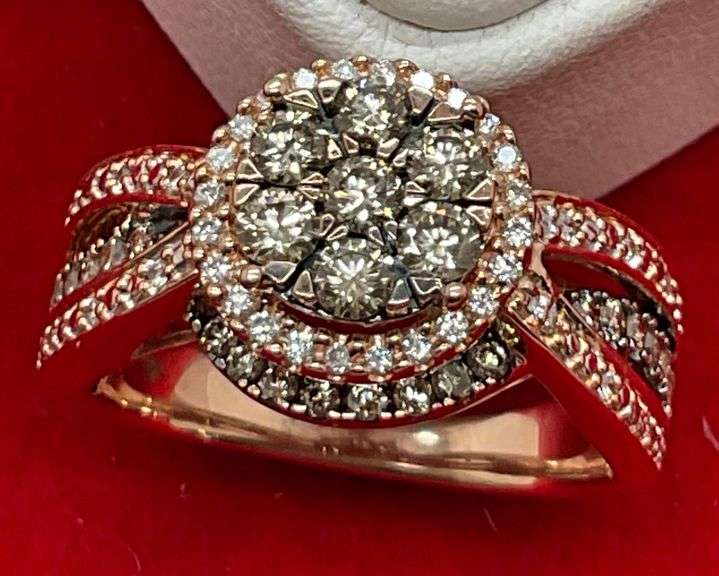 CERTIFIED MINT CONDITION 14K ROSE GOLD AND DIAMOND RING