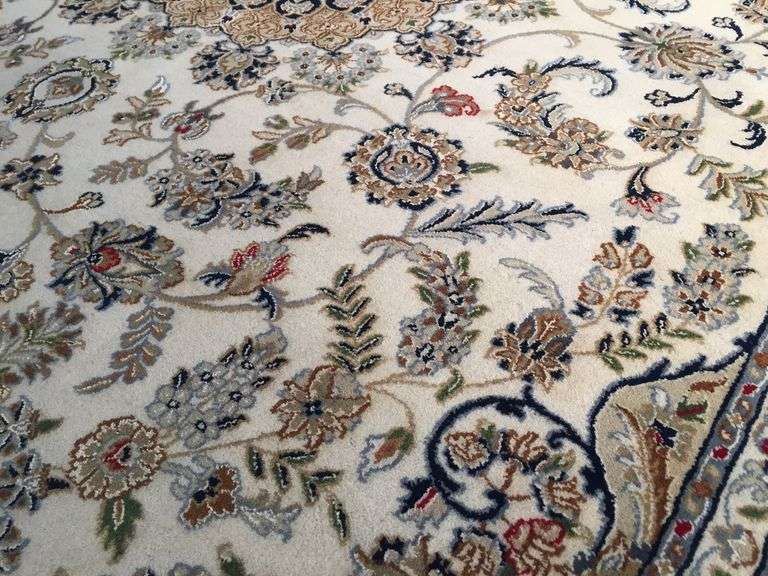 Silk & Wool Persian Nain Rug 9x12