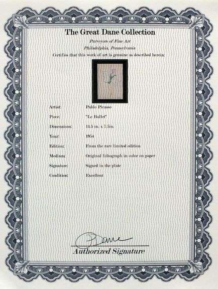 Picasso original lithograph from rare limited edition
