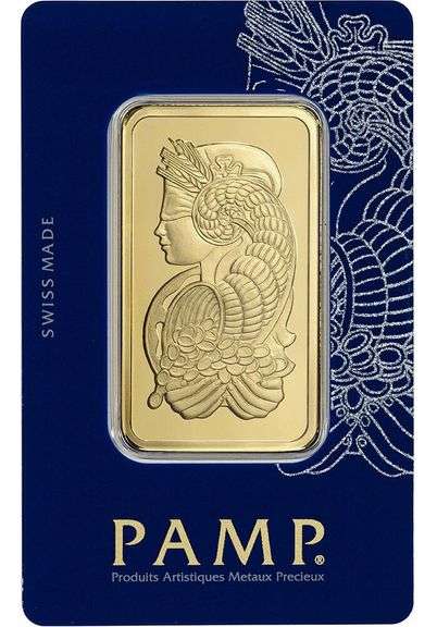 50 GRAM PURE GOLD BAR- PAMP Suisse Fortuna Design