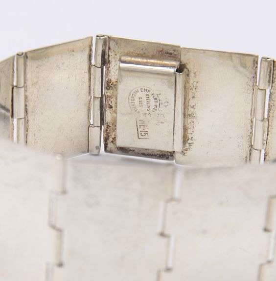 Vintage 925 Sterling Silver Signed Wide Bracelet