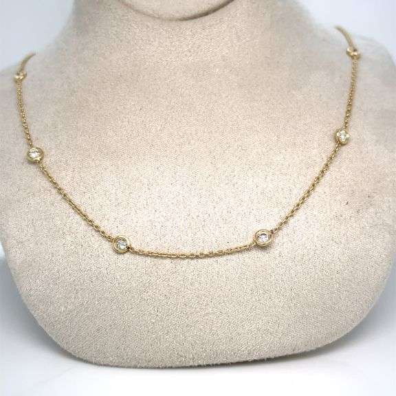 DIAMOND NECKLACE CRAFTED IN 14K YELLOW GOLD