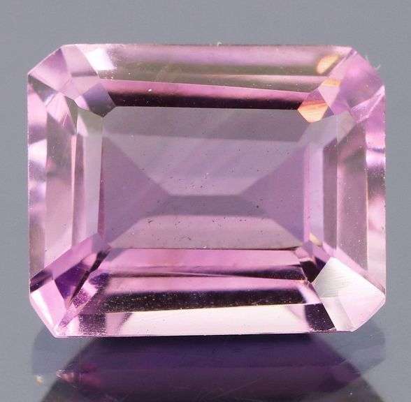 Bright violet 4.03ct emerald cut Amethyst