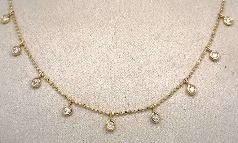 DIAMOND NECKLACE CRAFTED IN 14K YELLOW GOLD