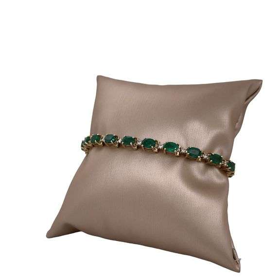 VINTAGE BRACELET WITH EMERALDS AND DIAMONDS