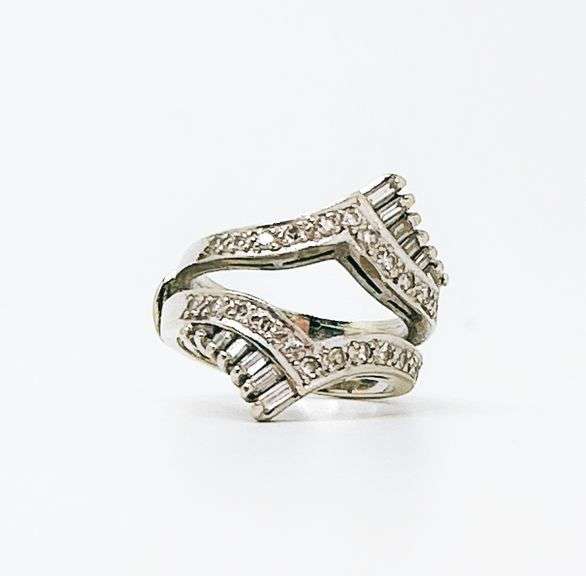 14kt Solid White Gold Diamond Ring Enhancer