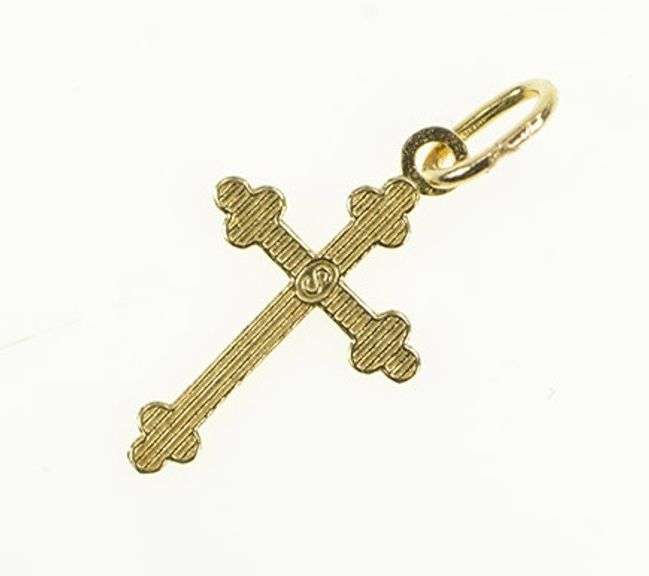 10K Yellow Gold Cross Christian Faith Symbol Vintage Charm/Pendant
