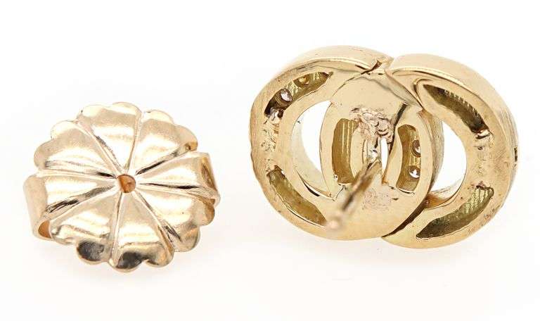 0.25ctw Diamond Double Circle Stud Earrings in 14K and 18K