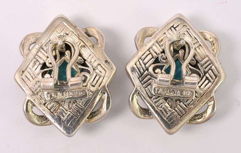 Blue Mystic Quartz Earrings In Sterling Silver
