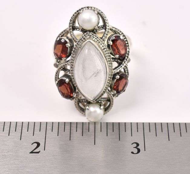 Multi-Gem Ring In Sterling Silver