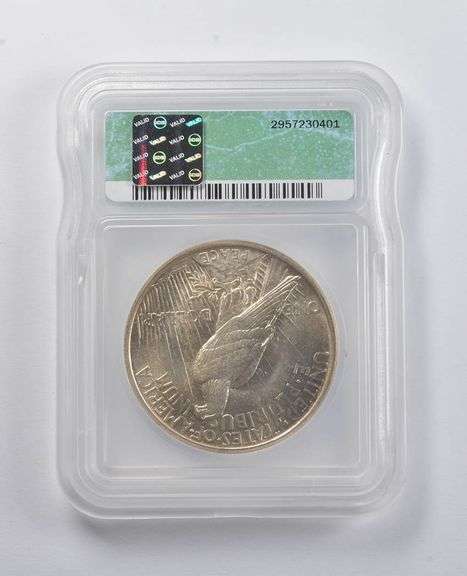 MS62 1921 Peace Silver Dollar ICG