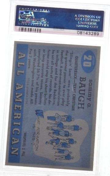 1955 Topps All American #20 Sammy Baugh - PSA MINT 9 - Texas Christian