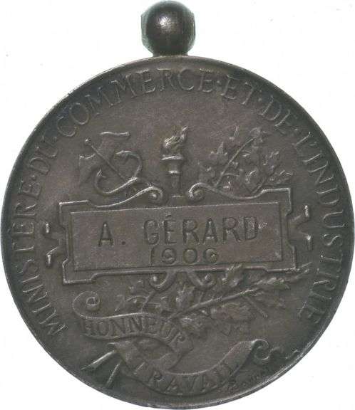 1906 France Ministry Of Trade And Industry Medal A. Gerard