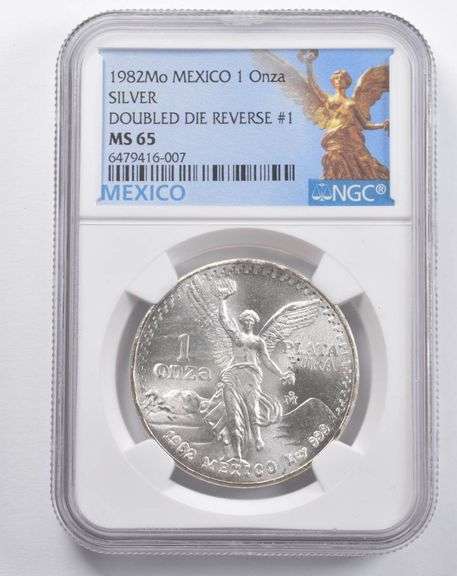 MS65 1982 Mo Mexico 1 Silver Onza DDR #1 NGC