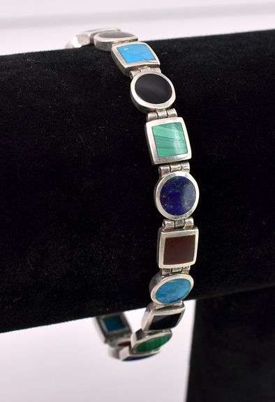 Multi-Gem Bracelet In Sterling Silver