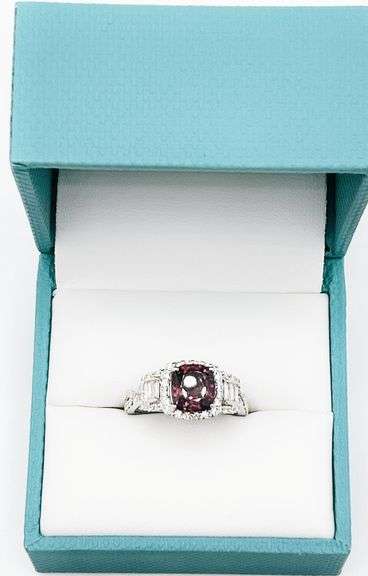 EXTREMELY RARE GIA CERTIFIED UNHEATED KASHMIR SAPPHIRE & DIAMOND PLATINUM RING
