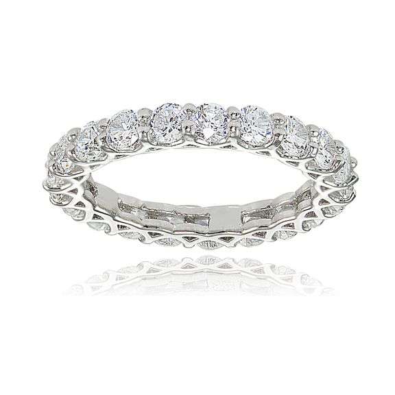 CZ Eternity Band Ring in Sterling Silver