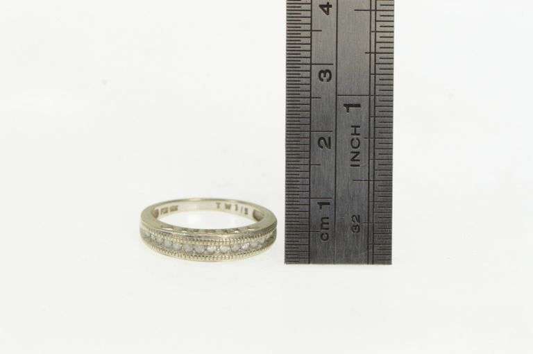 10K White Gold 0.20 Ctw Diamond Mom Mother's Day Band Ring