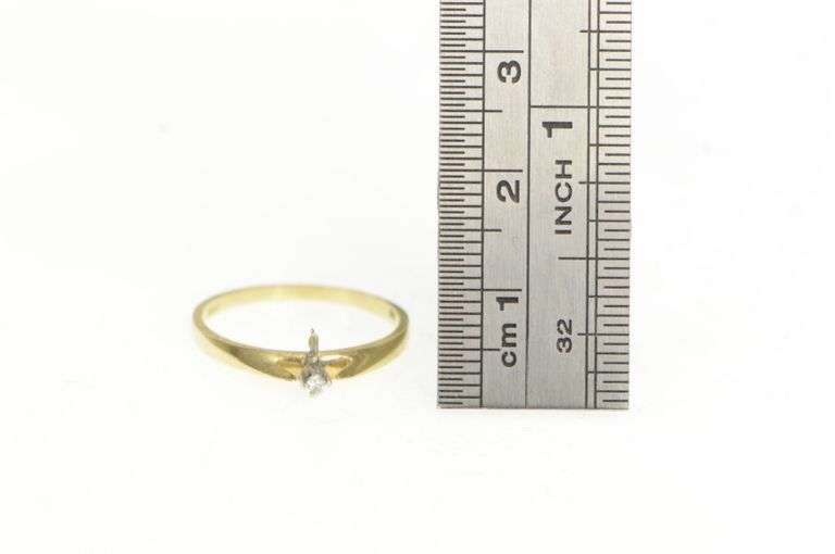 14K Yellow Gold 1950's Diamond Wedding Band Retro Vintage Ring
