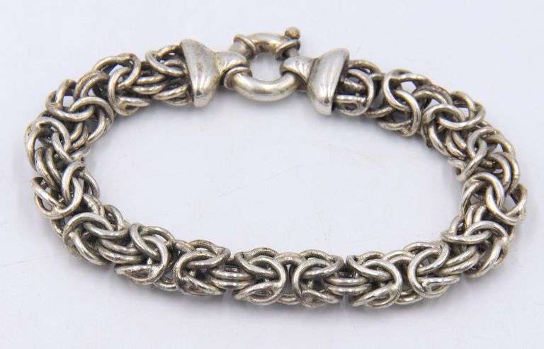Italian Sterling Silver Byzantine Bracelet