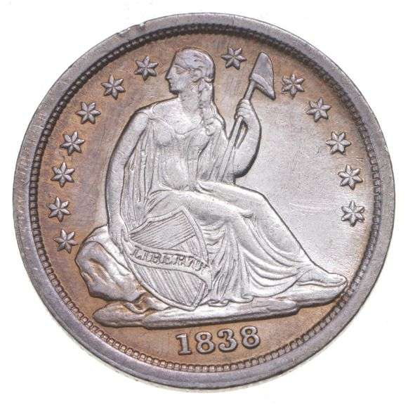 1838 Seated Liberty Dime - Large Stars