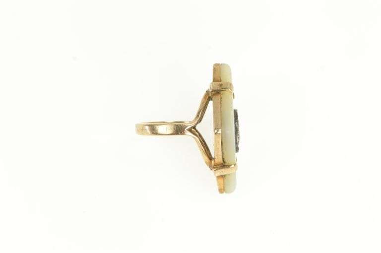 14K Yellow Gold Mother of Pearl St Mary-of-the-Woods College Ring