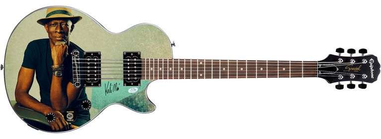 Keb Mo Autographed Epiphone 1/1 Custom Graphics Guitar ACOA