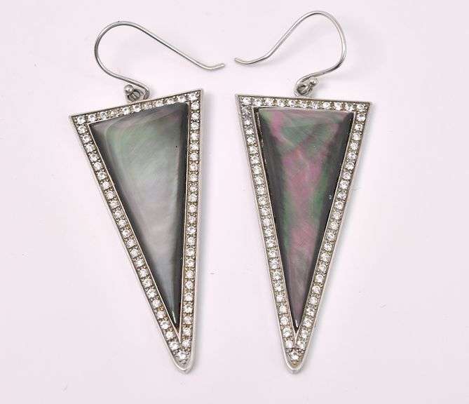 Abalone Dangle Earrings In Sterling Silver
