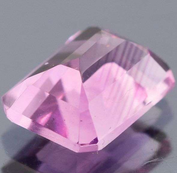 Vibrant violet 2.85ct emerald cut Brazilian Amethyst